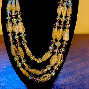 Vintage triple strand necklace